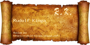 Rudolf Kinga névjegykártya